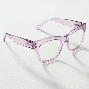 New from Anthropologie Purple Translucent Blue Light Filter Glasses +1.50